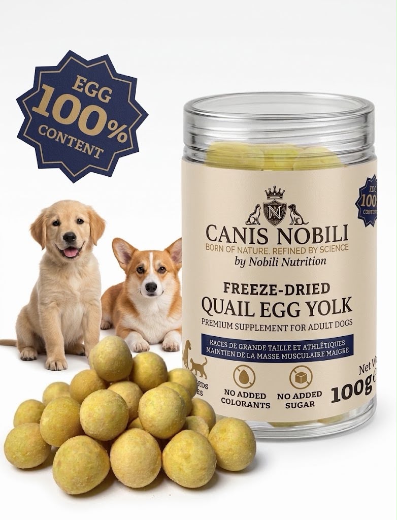 CANIS Nobili freeze-dried egg yolk for dogs, natural protein and nutrient supplement for dogs