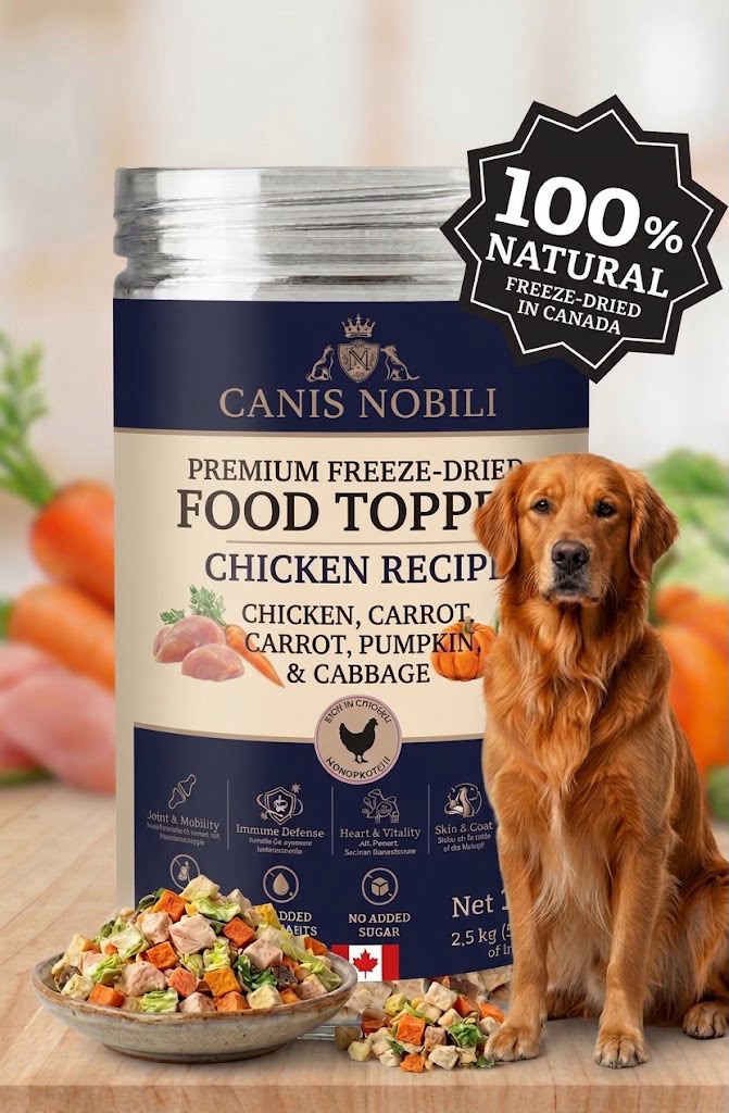 CANIS Nobili toppers for dogs, freeze-dried raw food topper to enhance daily dog meals