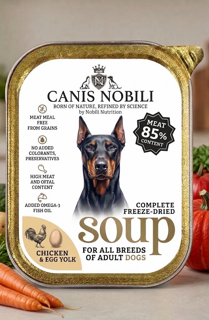 CANIS Nobili beef bone broth soups for dogs, natural hydration and nutrition supplement