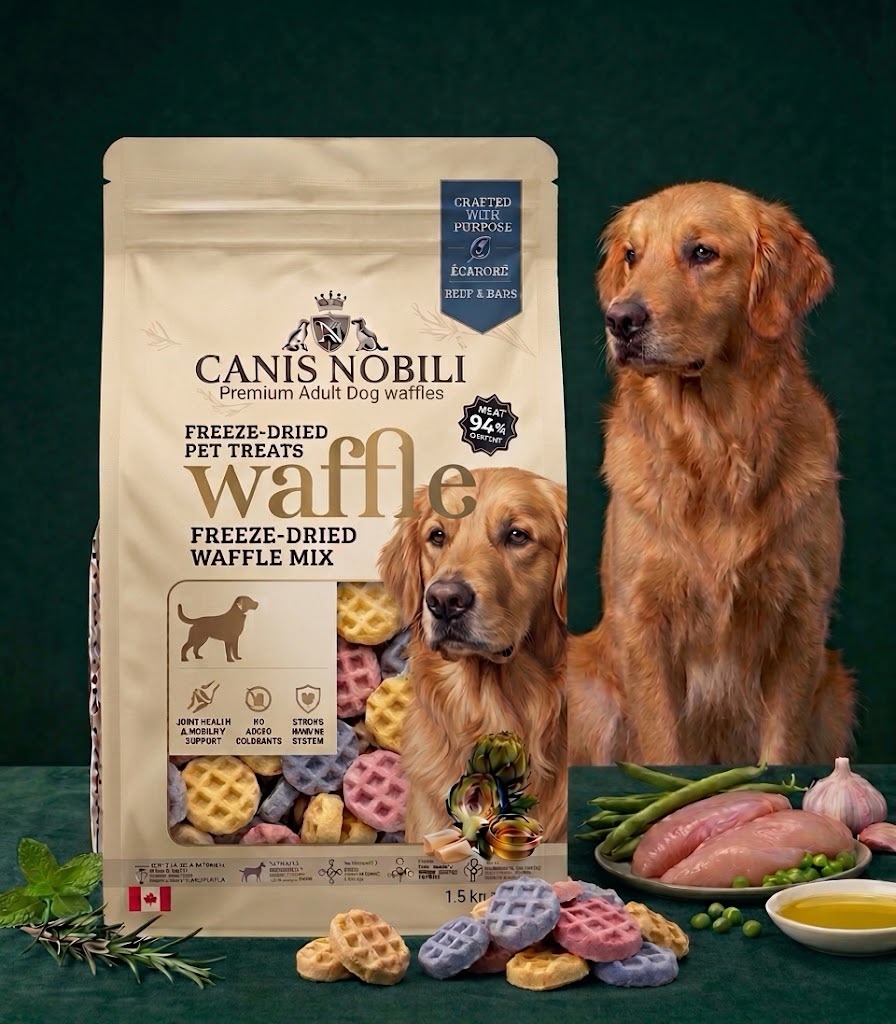CANIS Nobili waffles for dogs, soft baked natural dog treats with wholesome ingredients