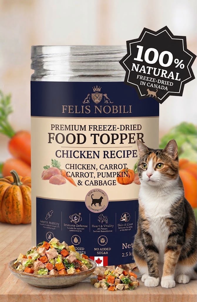 FELIS Nobili toppers for cats, freeze-dried raw food topper to enhance daily cat meals