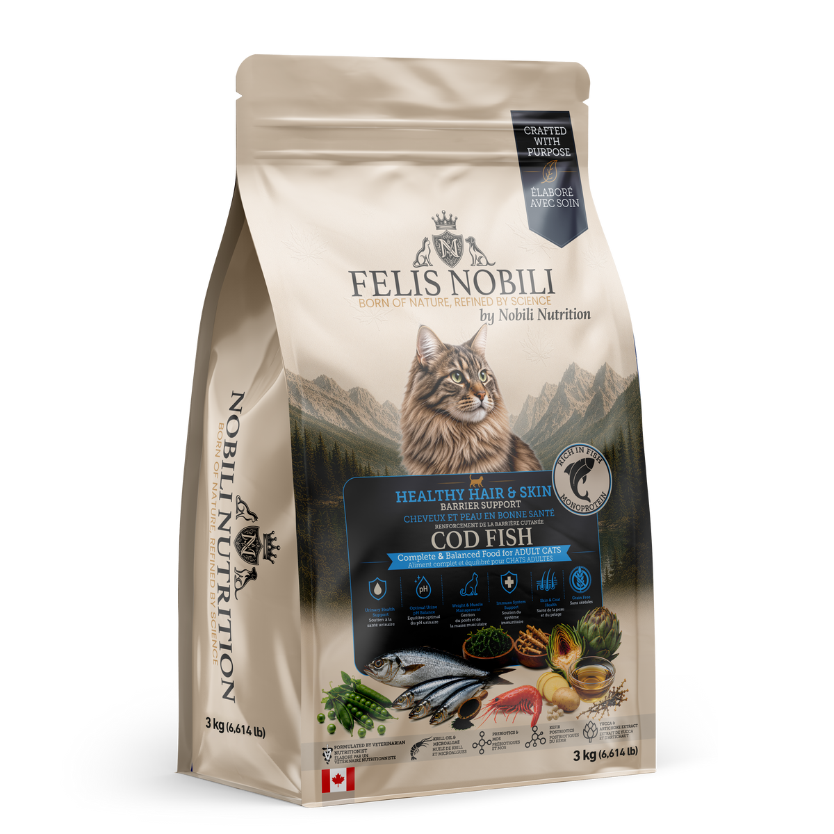 FELIS Nobili - Healthy Hair and Skin & Barrier Support for Sterilised Adult Cats