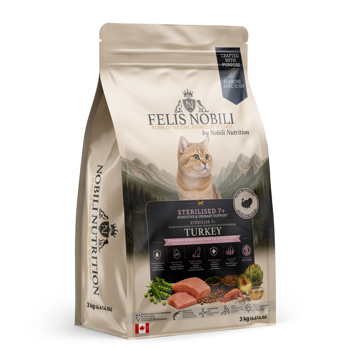 FELIS Nobili - Sensitive & Urinary Support for Adult Cats - Sterilised 7+